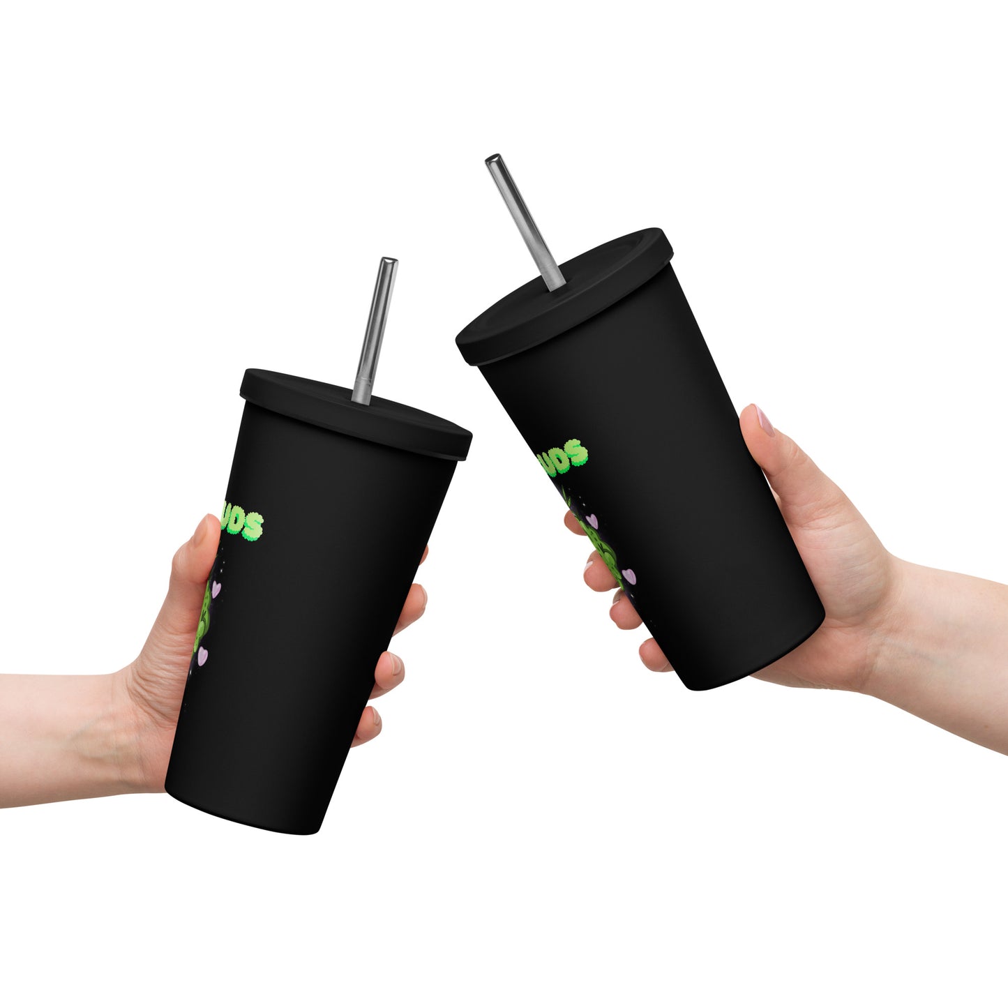 Best Buds Insulated tumbler with a straw