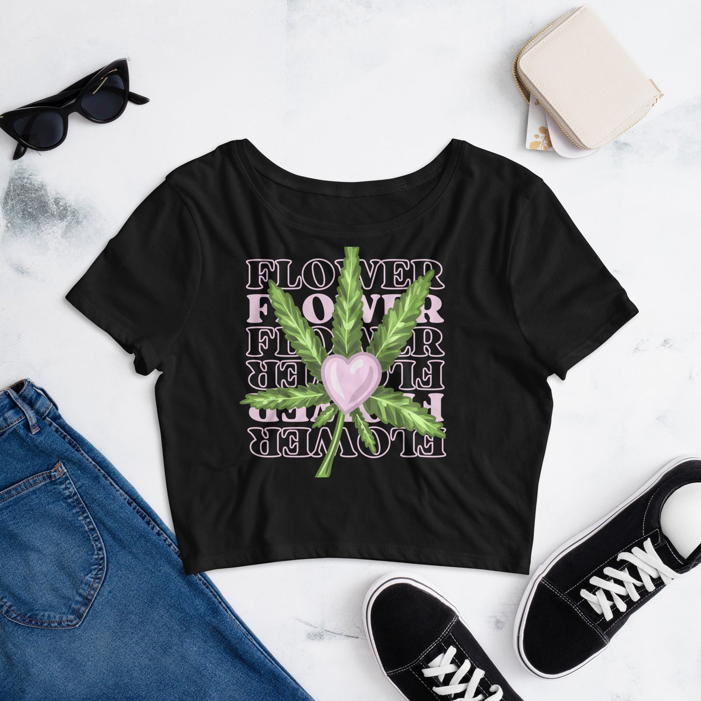 Flower Power Women’s Crop Tee